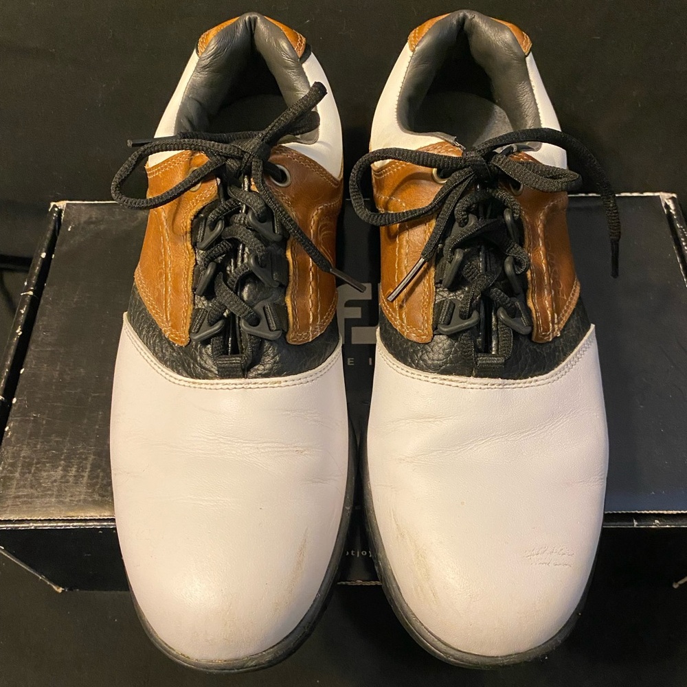 FootJoy Contour Series Golf Shoes Men's Size 8M White/Brown 54108 - Picture 3 of 6